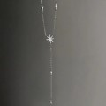 925 Silver Tassel Star Choker Necklace