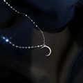 925 Silver CZ Moon Anklet