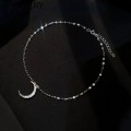 925 Silver CZ Moon Anklet