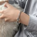 925 Silver Double Knotted Open Cuff Bangle
