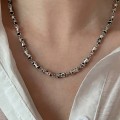 925 Silver Multi Colour CZ Necklace