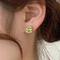 925 Silver Light Green Stone Earrings