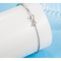 925 Silver Bow Knot Bracelet