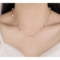 925 Silver Clavicle Pearl Necklace