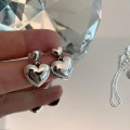 925 Silver Love Heart Stud Earrings