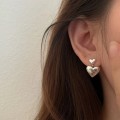 925 Silver Love Heart Stud Earrings
