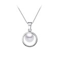 925 Silver Circle Natural Freshwater Pearl Necklace