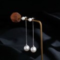 925 Silver Tassel Pearl Earrings