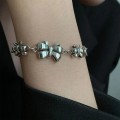 SPECIAL - 925 Silver Bear Head and Bow Bracelet