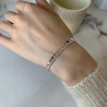 925 Silver Double Layer Round Disc Bracelet