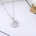 925 Silver Heart Flower Necklace
