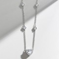 925 Silver CZ Love Heart Necklace