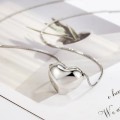 925 Silver 3D Slider Heart Necklace