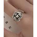 925 Silver Flower Resizeable Ring