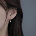 925 Silver Geometric Square Earrings