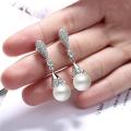 925 Silver Hanging Pearl Earrings