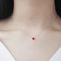 (FREE) 925 Silver Red Heart Necklace