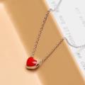 (FREE) 925 Silver Red Heart Necklace