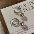 925 Silver Pretty Women Ball Earrings