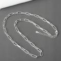 925 Silver Paperclip Necklace