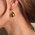 925 Silver Gold Plated Water Drop Earrings