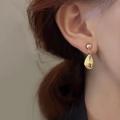 925 Silver Gold Plated Water Drop Earrings