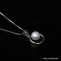 925 Silver Circle Natural Freshwater Pearl Necklace