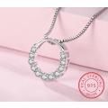 925 Silver CZ Circle Necklace