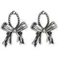 925 Silver Vintage Bow Stud Earrings