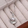 925 Silver Pearl in Shell Necklace