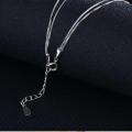 925 Silver Double Layer CZ Cube Necklace
