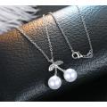 925 Silver Cherry Pearl Necklace