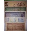 GPC de KOCK  and  CL STALS Bank notes ( 5 notes each Governor )( sell as LOT )
