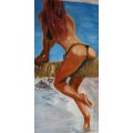 Stunning!*Original Waldo Pelser(1970-) "Deserette" size: 600 x 420 mm - Large Acrylic on Canvas