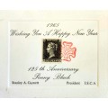Penny black 125th Anniversary commemorative items 2x postcards 1x new years cardmorative items