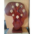 Pre 1994 SAP wooden Africa shaped quartz clock