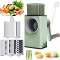 Multifunction Vegetable Slicer 3 in 1 Manual Home Kitchen Accessories Drum Grater