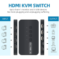 KVM Switch 4 Ports, HDMI USB Selector