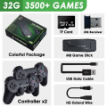 M8 Video Game Console 64GB 4K HD Game Stick 10000 Games Dual Wireless Controller