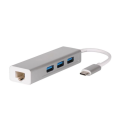 USB3.1 Type C To RJ45 Ethernet LAN 3.0 3-port Hub Cable Adapter