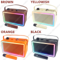 Karaoke Bluetooth Speaker SP-500 Portable Wireless With LED Light Mobile Dual 2 Microphone Mic