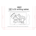 20 Inch Rechargeable Lcd Electronic Drawing Board Colorful Writing Board