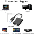 USB 3.0 to HDMI Adapter, 1080P Multi-Display Video Converter for Laptop PC