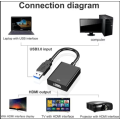 USB 3.0 to HDMI Adapter, 1080P Multi-Display Video Converter for Laptop PC