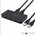 USB KVM Switch USB 3.0/2.0 Switcher 2 Port PCs Sharing 4 Devices
