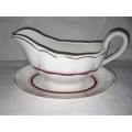 PERFECT CREAM PETAL GRINDLEY SAUCE BOAT WITH SAUCER
