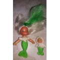 1983 Vintage Kenner Sea Wees Mermaids Breezy and Baby Rory
