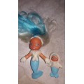 1983 Vintage Kenner Sea Wees Mermaids Frosty and Baby Flo