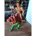 1981 Complete He-Man And Battle Cat of He-Man Masters of the Universe 42 (MOTU) Vintage Figure