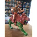 1981 Complete He-Man And Battle Cat of He-Man Masters of the Universe 75 (MOTU) Vintage Figure